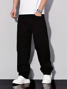 DENWOX Straight Fit Men Black Jeans