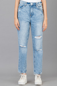 ZaaHii Boyfriend Women Light Blue Jeans