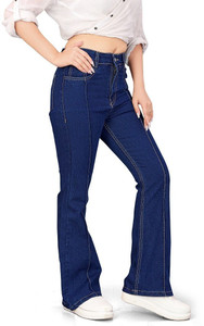 ZandZENTLY Boot-Leg Women Dark Blue Jeans