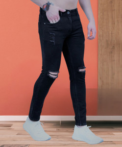 RusticBlooms Slim Men Black Jeans