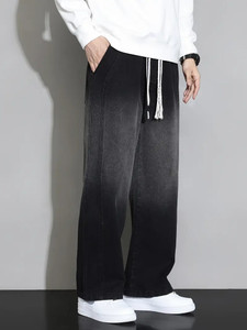 FUDE PRIDE Loose Fit Men Grey, Black Jeans