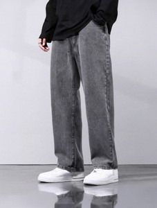 JAARA Loose Fit Men Grey Jeans - Image 6
