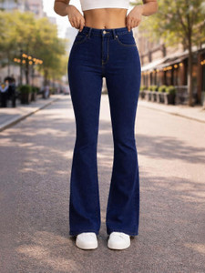 KASHIAN Boot-Leg Women Dark Blue Jeans