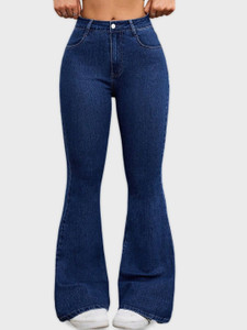 KASHIAN Boot-Leg Women Dark Blue Jeans