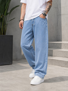 7 CUTS Straight Fit Men Light Blue Jeans - Image 5