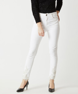 Miss Chase Skinny Women White Jeans
