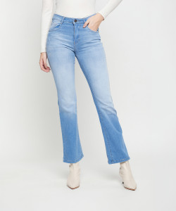 CANTABIL Boot-Leg Women Light Blue Jeans