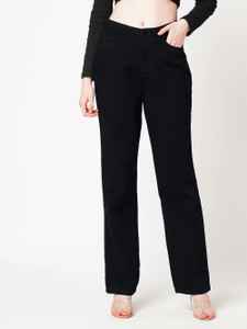 AADVI FASHION Straight Fit Women Black Jeans