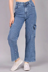MELANIA Relaxed Fit Women Dark Blue Jeans