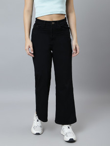 Purpleparka Flared Women Black Jeans