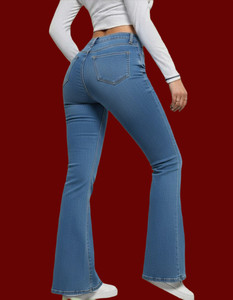 Dollfashion Boot-Leg Women Blue Jeans