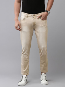 Spykar Slim Men Beige Jeans