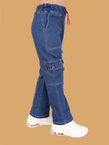 AH Zeeshan Jogger Fit Girls Blue Jeans