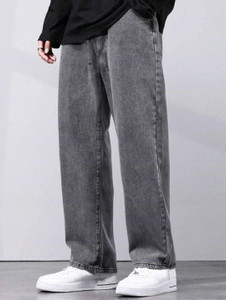 HOKER Loose Fit Men Grey Jeans