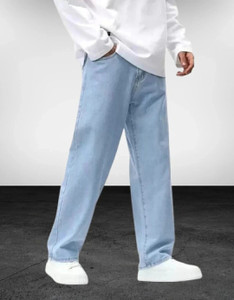 HOC Straight Fit Men Light Blue Jeans