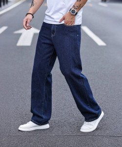 DENIM LOOK Relaxed Fit Men Dark Blue Jeans
