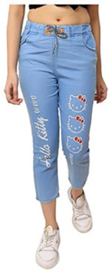 Manana Jogger Fit Girls Blue Jeans