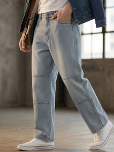 Urbano Fashion Loose Fit Men Grey Jeans