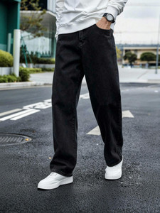 ZAYSH Loose Fit Men Black Jeans