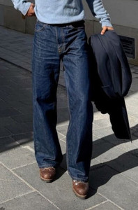 METRONAUT Wide Leg Men Dark Blue Jeans - Image 5