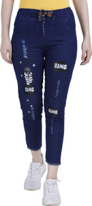 PENTRAIN Jogger Fit Girls Dark Blue Jeans