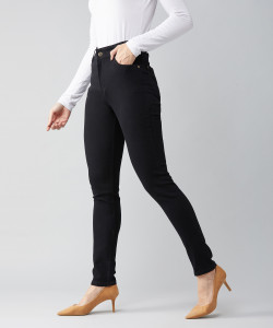 Miss Chase Slim Women Black Jeans