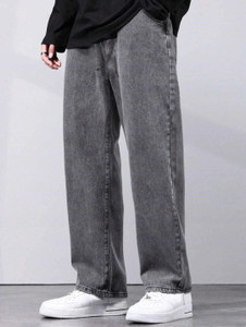LOOKONCE Straight Fit Men Grey Jeans