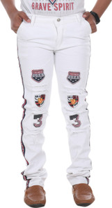 royal prince Slim Boys White Jeans