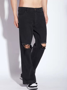 Jeancherry Loose Fit Men Black Jeans