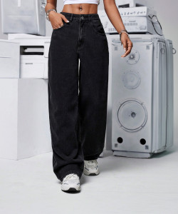 Robecult Boyfriend Women Black Jeans