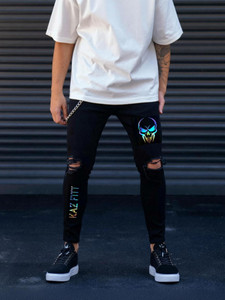 Kaz Skinny Men Black Jeans