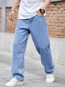 PODGE Loose Fit Men Light Blue Jeans