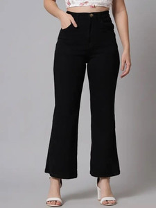 TYFFYN Flared Women Black Jeans