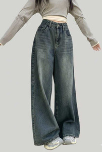 Zuya Wide Leg Women Green Jeans - Image 5