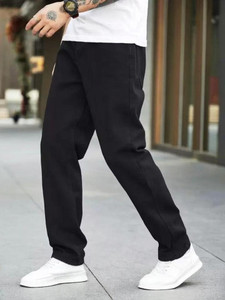 Playfeel Loose Fit Men Black Jeans