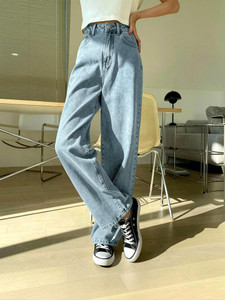 KASHIAN Loose Fit Women Light Blue Jeans
