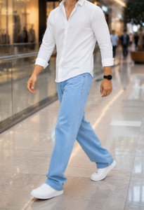 DENIM LOOK Loose Fit Men Light Blue Jeans - Image 6