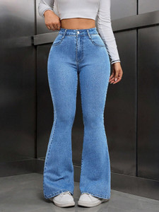 silver threads Boot-Leg Women Light Blue Jeans