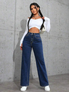 zayla Wide Leg Women Blue Jeans