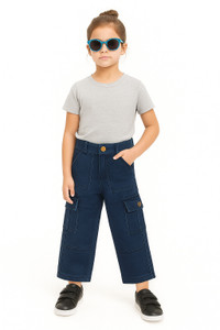 SADIA ENTERPRISES Straight Fit Girls Dark Blue Jeans