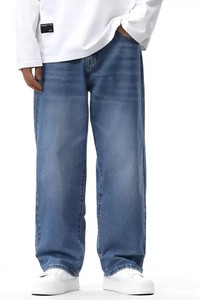 DENIM FIT Loose Fit Men Light Blue Jeans - Image 6