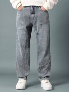 Leriya Men Grey Relaxed Fit Jeans - Image 6