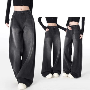 Lavish Baggy Fit Women Black Jeans - Image 2