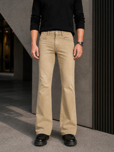 Netyork Boot-Leg Men Beige Jeans - Image 5