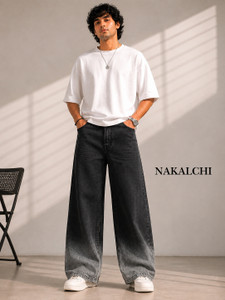 Nakalchi Wide Leg Men Black, Grey Jeans - Image 5