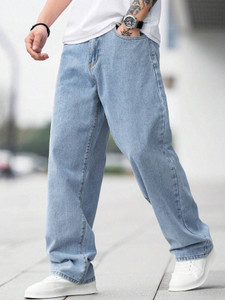 KOTTY Loose Fit Men Light Blue Jeans - Image 5