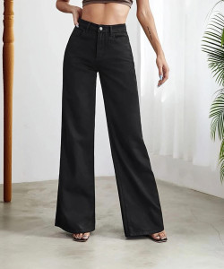 KOTTY Straight Fit Women Black Jeans