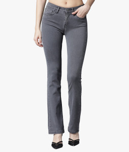Tokyo Talkies Boot-Leg Women Grey Jeans