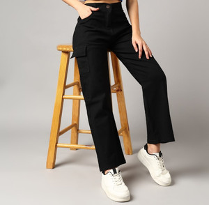 linaria Relaxed Fit Women Black Jeans