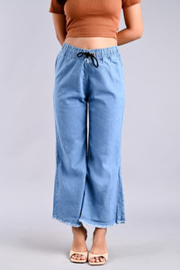 Oiskal Flared Women Light Blue Jeans